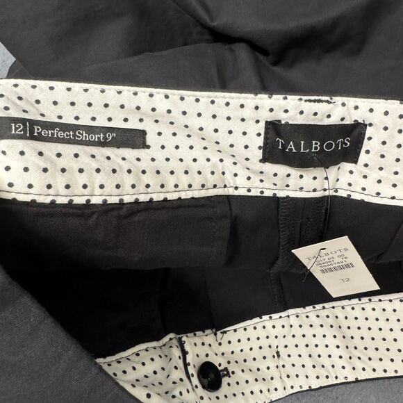 Talbots Perfect Shorts Womens 12 (35x9 ACTUAL) Black Coastal Chino NEW - Picture 5 of 7